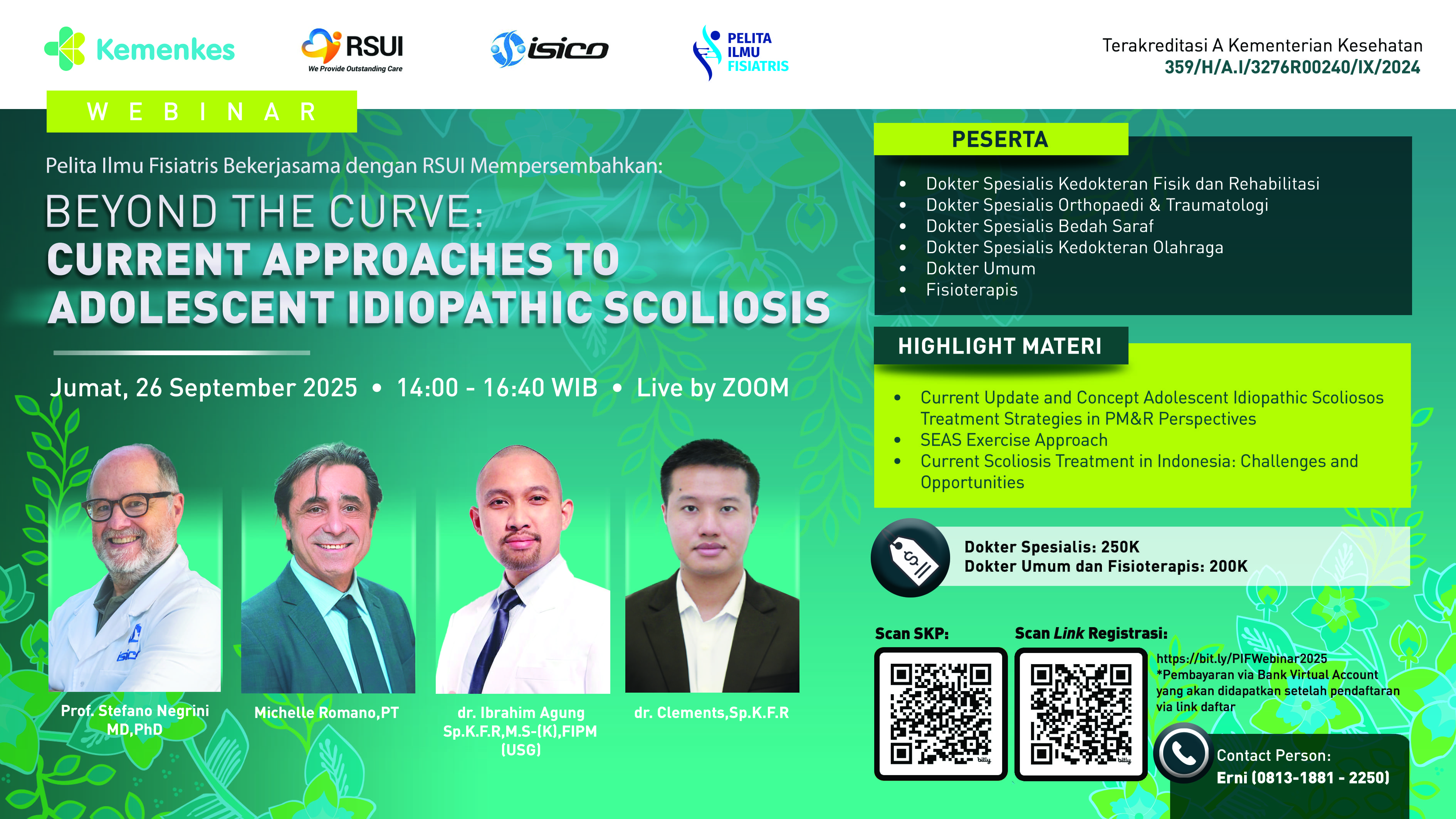 Webinar Beyond the Curve: Current Approaches to Adolescent Idiopathic Scoliosis